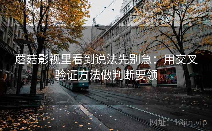 蘑菇影视里看到说法先别急：用交叉验证方法做判断要领