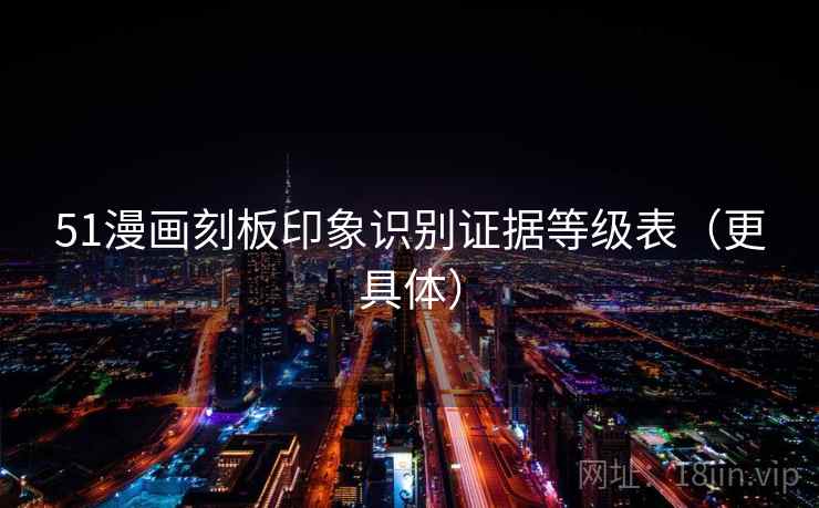 51漫画刻板印象识别证据等级表（更具体）