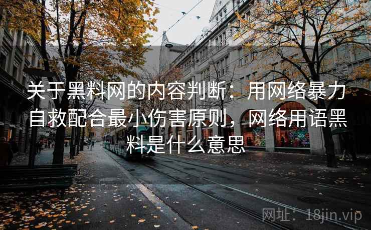 关于黑料网的内容判断：用网络暴力自救配合最小伤害原则，网络用语黑料是什么意思