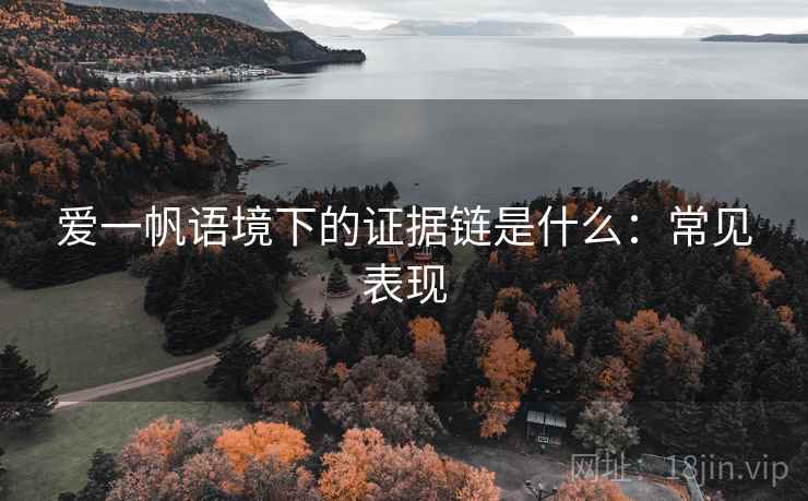 爱一帆语境下的证据链是什么：常见表现